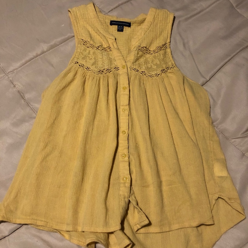Mustard American Eagle Tank-top